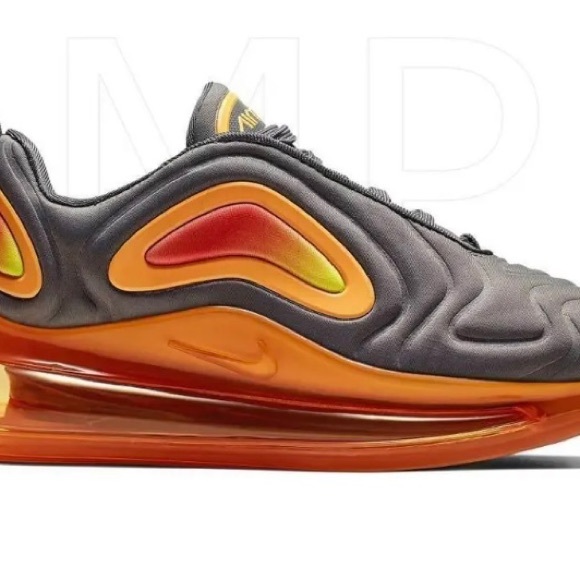 Nike Air Max 720 Gunsmoke Fuel Orange (GS) AQ3196-004 Size 6Y M/ Women’s 7.5 NIB - Picture 14 of 16
